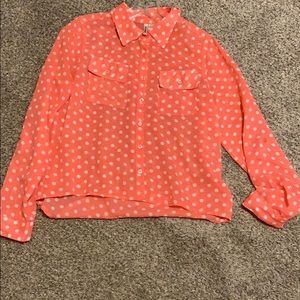 Reddish-orange shirt